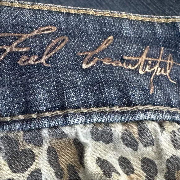 White House Black Market Contour Crop Bootcut Jeans Size 12 Medium Wash - Picture 4 of 8